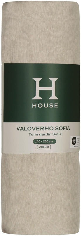 House 遮光帘 Sofia 140x250厘米 2件 米色