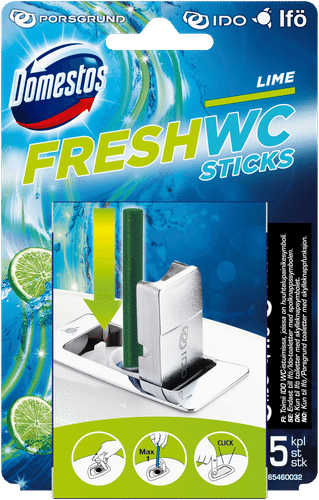 Domestos Lime 马桶清洁除臭棒 适用于IDO马桶 5x9.5g 5件