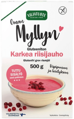 Virtasalmen Viljatuote Gluteeniton Karkea Riisijauho 500g|Virtasalmen Viljatuote 无麸质粗米粉 500g