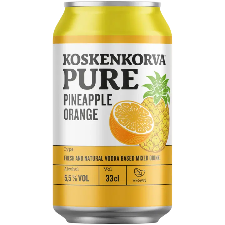 Koskenkorva PURE Pineapple-Orange 5,5% 33cl CAN|KOSKENKORVA 纯菠萝橙 5.5% 33cl 罐装
