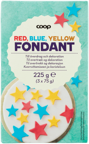 Coop sokerimassa 225 g punainen, sininen, keltainen|Coop 225克糖膏 红、蓝、黄