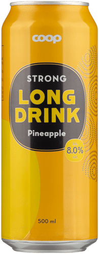 Coop Strong LD Pineapple 8,0 til-% 0,5L ananaksenmakuinen long drink