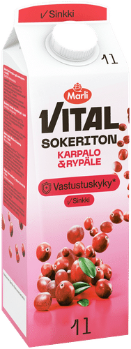 Vital Kevyt Marli Vital Light蔓越莓葡萄+黄酮+乳酸锌果汁饮料 1 L