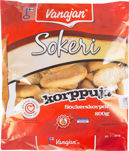 Vanajan Keksit 瓦纳扬糖脆饼 800g|Vanajan Sokerikorppu 800g