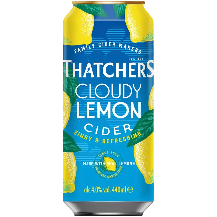 Thatchers Cloudy Lemon Cider 4% 0,44l tölkki|Thatchers 浑浊柠檬苹果饮品 4% 0.44l 罐装