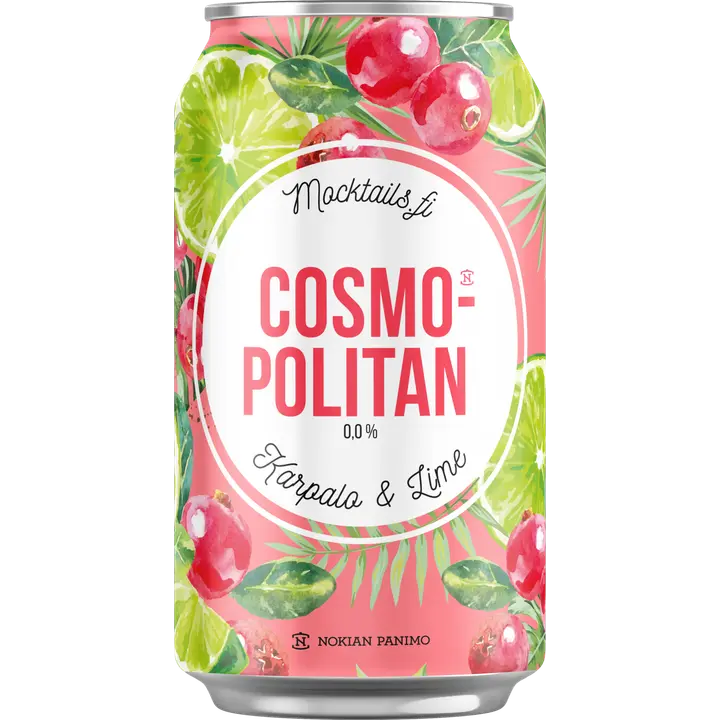Mocktail Cosmopolitan 0,0% 0,33l|Nokian Panimo 0度鸡尾饮品大都会 0.0% 0,33l