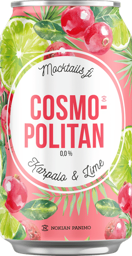 Nokian Panimo 无醇 cosmopolitan 混合饮料 0.0% 0,33l|Mocktail Cosmopolitan 0,0% 0,33l