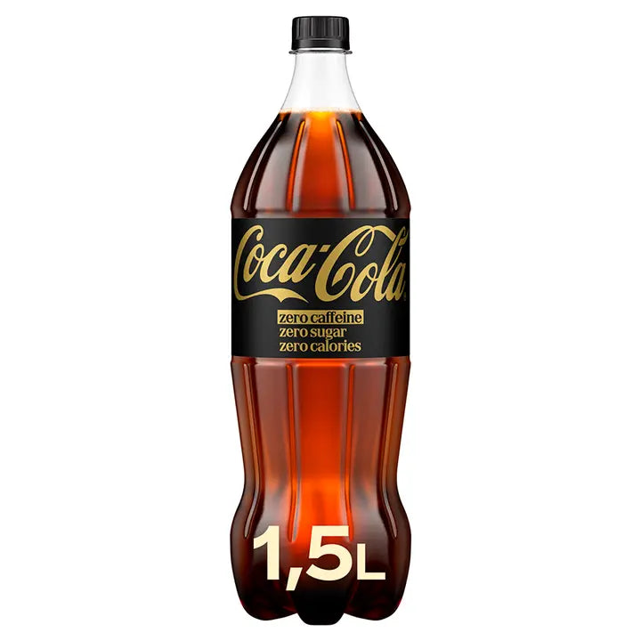 Coca-Cola Zero Sugar Kofeiiniton kasviuutejuoma muovipullo 1,5L|Coca-Cola 零糖无咖啡因植物提取物饮料塑料瓶 1,5L