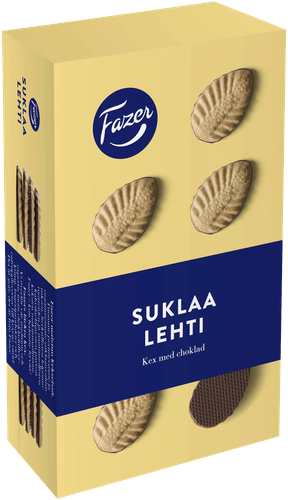 Fazer 巧克力叶形饼干 185g|Fazer Suklaalehti suklaakeksi 185g