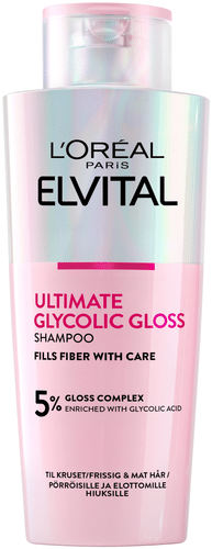 L'Oréal Paris Elvital Glycolic Gloss shampoo kiillottomille hiuksille 200ml