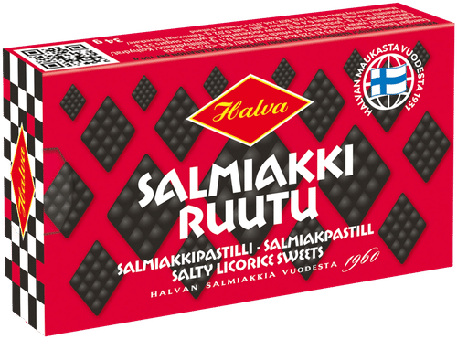 Halva 咸甘草糖方块 34 g|Halva Salmiakkiruutu 34 g