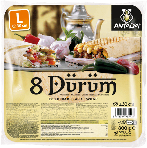Antalya Poco Loco Antalya 卷饼 小麦玉米饼 30厘米 8片装 800g