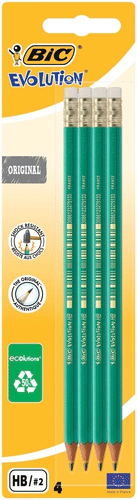 BiC Evolution 带橡皮头铅笔 4件