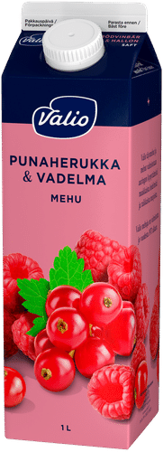 Valio punaherukka-vadelmamehu 1 l|Valio 红醋栗覆盆子汁 1 l