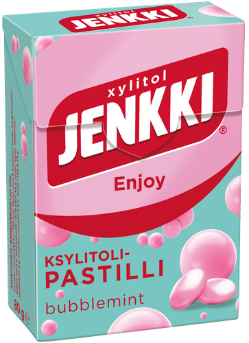 Jenkki Enjoy 泡泡薄荷木糖醇含片 80g|Jenkki Enjoy Bubblemint ksylitolipastilli 80g