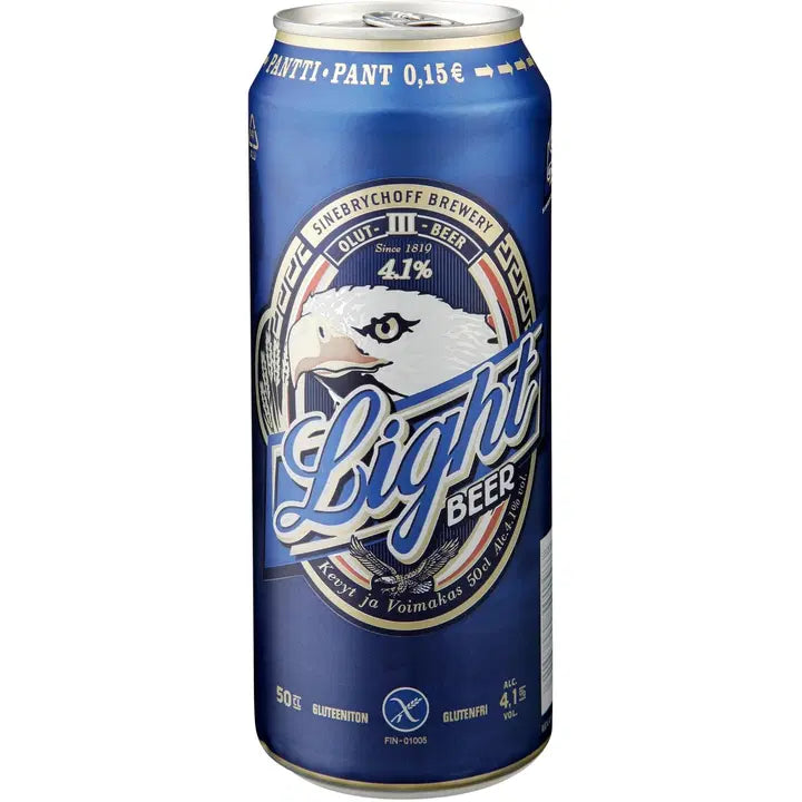 Sinebrychoff Light Beer gluteeniton lager olut 4,1 % tölkki 0,5 L|Sinebrychoff 淡饮品 无麸质饮品 4.1% 罐装 0,5 L