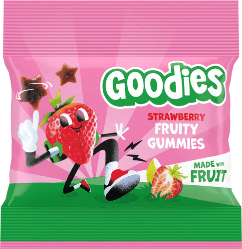 None Goodies 草莓水果软糖块 17g|Goodies Strawberry Fruity Gummies hedelmäpalat 17g