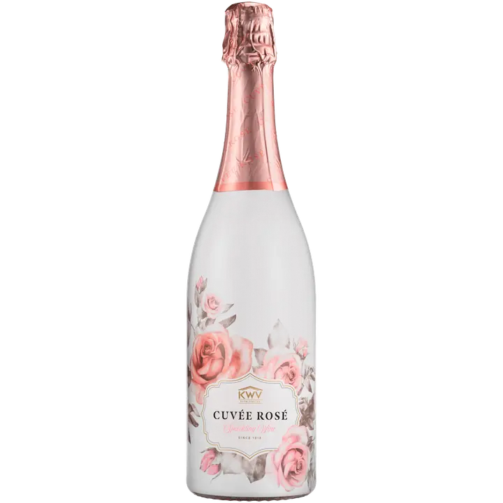 KWV Cuvée Rosé Sparkling Wine 7,0 til-% 0,75 L plo|KWC KWV Cuvée 桃红起泡饮料 7.0 vol% 0.75 L plo