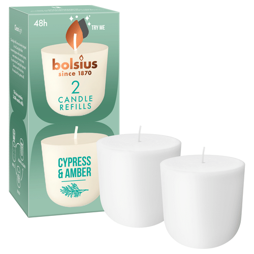 Bolsius CleanLight补充装 - 雪松与琥珀|Bolsius - CleanLight-täyttöpakkaus - Cypress & Amber