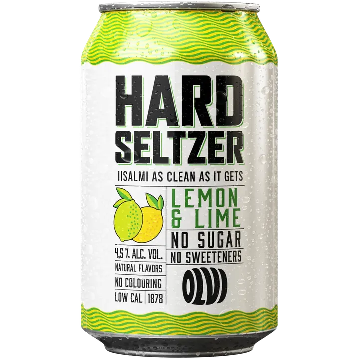 OLVI Hard Seltzer Lemon & Lime 4,5% 0,33 l tlk|OLVI Hard Seltzer 柠檬和青柠 4.5% 0.33 升 tlk