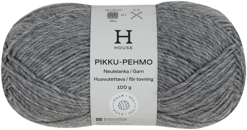 House 羊毛线 Pikku pehmo 100克 灰色混纺 200088