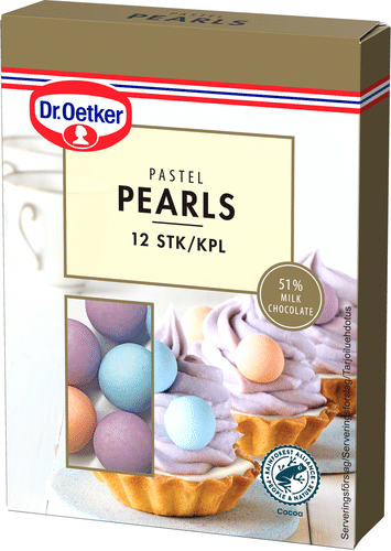 Dr. Oetker Pastel Pearls -suklaakoriste 12 kpl|Dr. Oetker 珍珠糖饰(Pastel Pearls巧克力装饰) 12 kpl