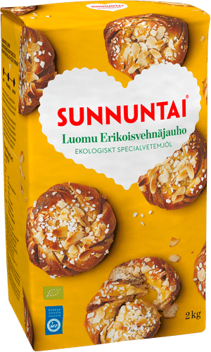 Sunnuntai 2kg luomu erikoisvehnäjauho|Sunnuntai 2公斤有机特制小麦粉