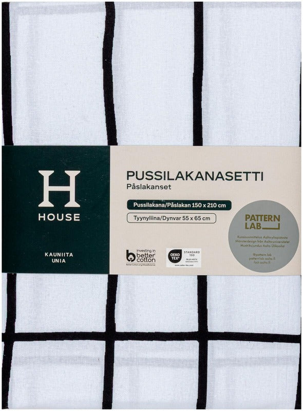 House 被套套装 Elonkorjuu 150 x 210 + 55 x 65 厘米 白色 PatternLab