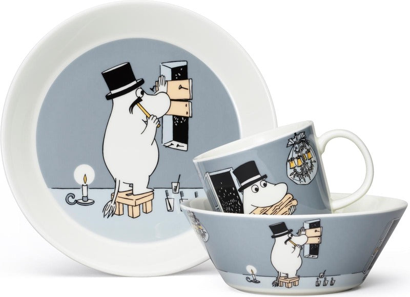 Moomin Arabia 姆明 姆明爸爸盘子 19厘米 灰色|Moomin Arabia Muumi Muumipappa lautanen 19cm harmaa