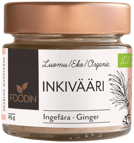 Foodin Inkiväärijauhe, luomu 25g