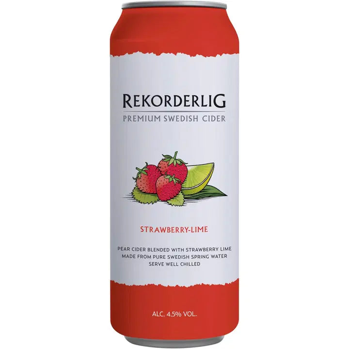 Rekorderlig Mansikka-Lime siideri 4,5% 0,5l tlk|Rekorderlig 草莓酸橙苹果饮品 4.5% 0.5l tlk