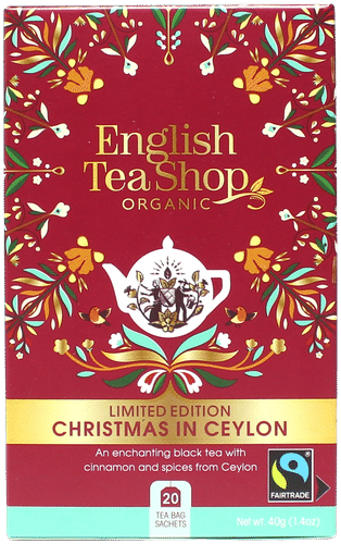 English Tea Shop Luomu Musta tee Christmas in Ceylon 20 pss 40g