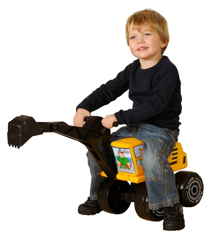 Plasto 大型迪吉挖掘机,座高27厘米,黄/黑色|Plasto iso Diggy kaivuri, istumakorkeus 27 cm, väri keltainen / musta