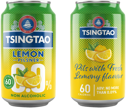 Tsingtao 柠檬麦芽饮品0% 0.33升罐
