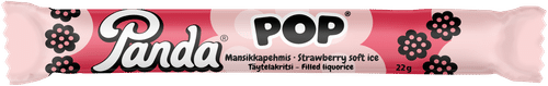 Panda Pop mansikkapehmis täytelakritsipatukka 22g