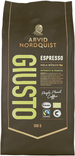 Arvid Nordquist Espresso 500g Giusto pavut Luomu, Fairtrade|Arvid Nordquist 浓缩咖啡 500 克 Giusto 豆 有机,公平贸易