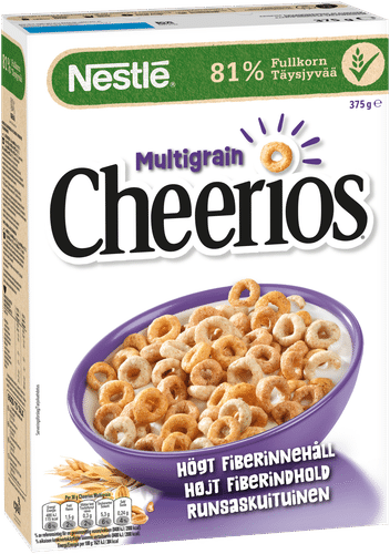 Nestlé Cheerios 375g Monivilja rapeita monivilja-täysjyvämuroja|Cheerios 雀巢Cheerios 375克多谷脆全麦麦片
