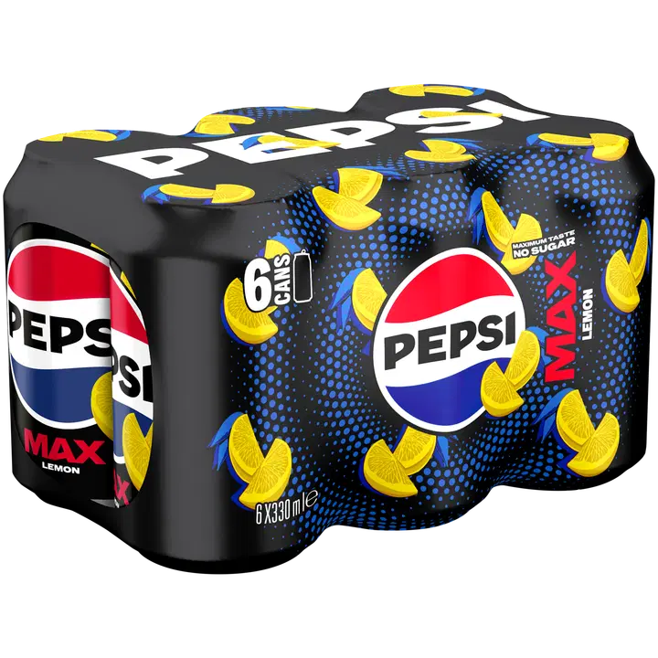 6 x Pepsi Max Lemon virvoitusjuoma 0,33 l|Pepsi MAX 6 x Pepsi Max 柠檬软饮料 0,33 l
