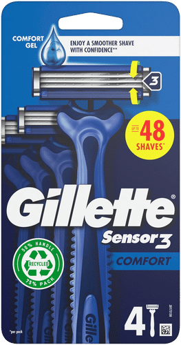 Gillette Sensor3 Comfort 4件装替换刀头