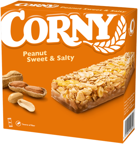 Corny 花生甜咸能量棒 6x25g|Corny Peanut Sweet & Salty välipalapatukka 6x25g