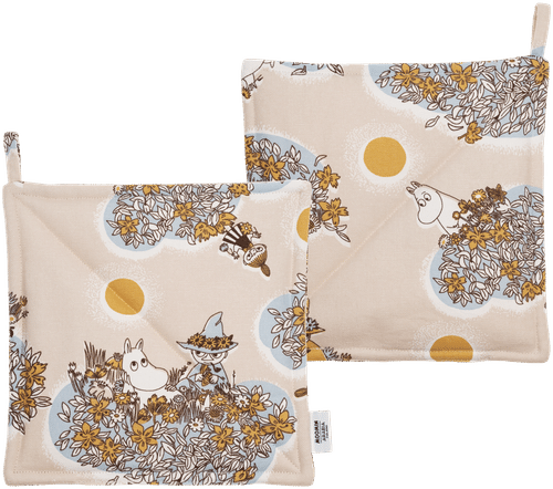 Moomin Arabia 隔热手套 2件 22x22厘米 挚友|Moomin Arabia patalappu 2kpl 22x22cm Sydänystävät