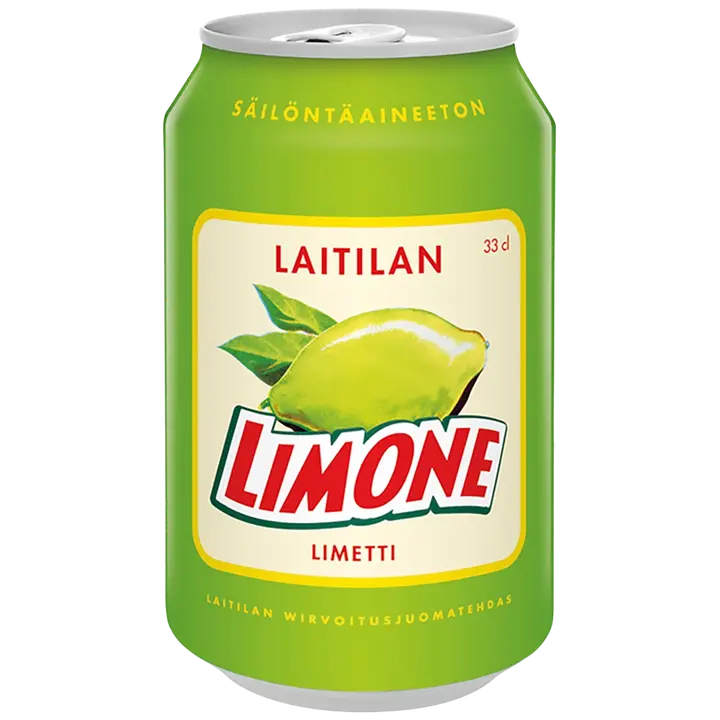 Laitilan Limone 0,33L limetinmakuinen limonaadi|Laitilan Limone 0.33L 青柠味柠檬水