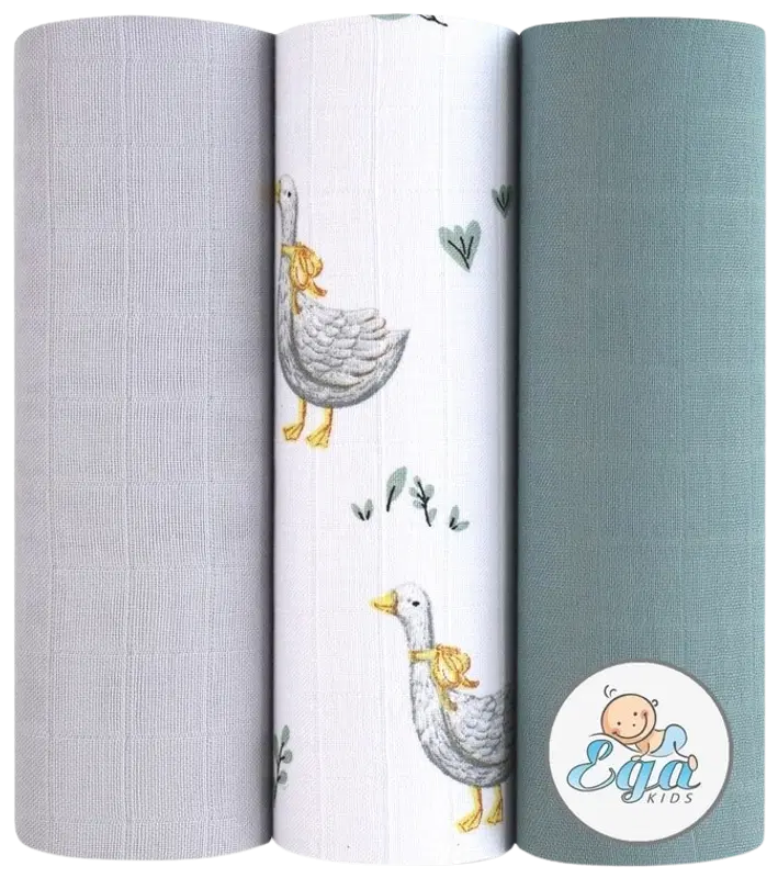 EgaKids 纱布巾3条 60x80 cm|EgaKids harsoliinat 3 kpl 60x80 cm