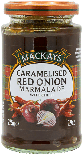 Mackays 焦糖红洋葱酸辣酱配辣椒 225g