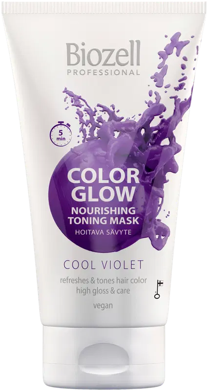 Biozell 炫彩护理调色面膜 冷紫罗兰 150ml|Biozell Color Glow Hoitava sävytenaamio Cool Violet 150ml