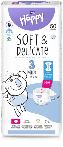 Happy Diapers Bella Midi 3 粘贴式纸尿裤 50片 5-9kg