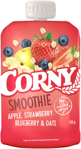 Corny Smoothie omena, mansikka, mustikka & kaura 120g|Corny 苹果、草莓、蓝莓和燕麦冰沙 120g