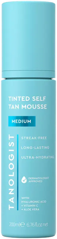 Tanologist 着色自晒黑慕斯 - 中色 200ml|Tanologist Tinted Self Tan Mousse - Medium -itseruskettava vaahto 200ml