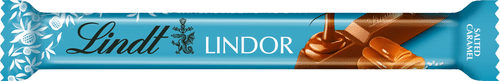 Lindt LINDOR牛奶巧克力棒 焦糖海盐夹心 38g