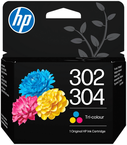HP mustepatruuna 302/304 kolmiväri